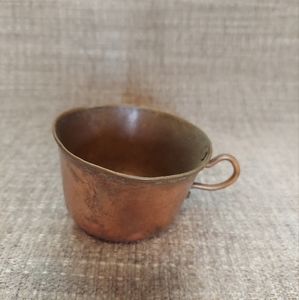 Antique Small Hammered Copper Mug-circa 1900 Hand Forged